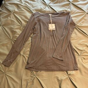 Kate Quinn Grey Long Sleeve Blouse